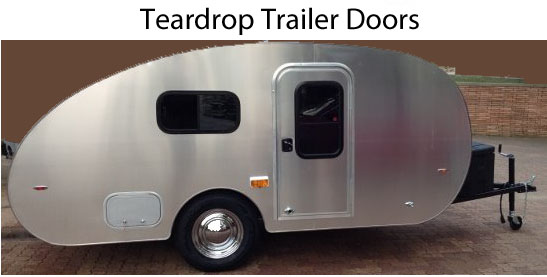 Teardrop trailer door